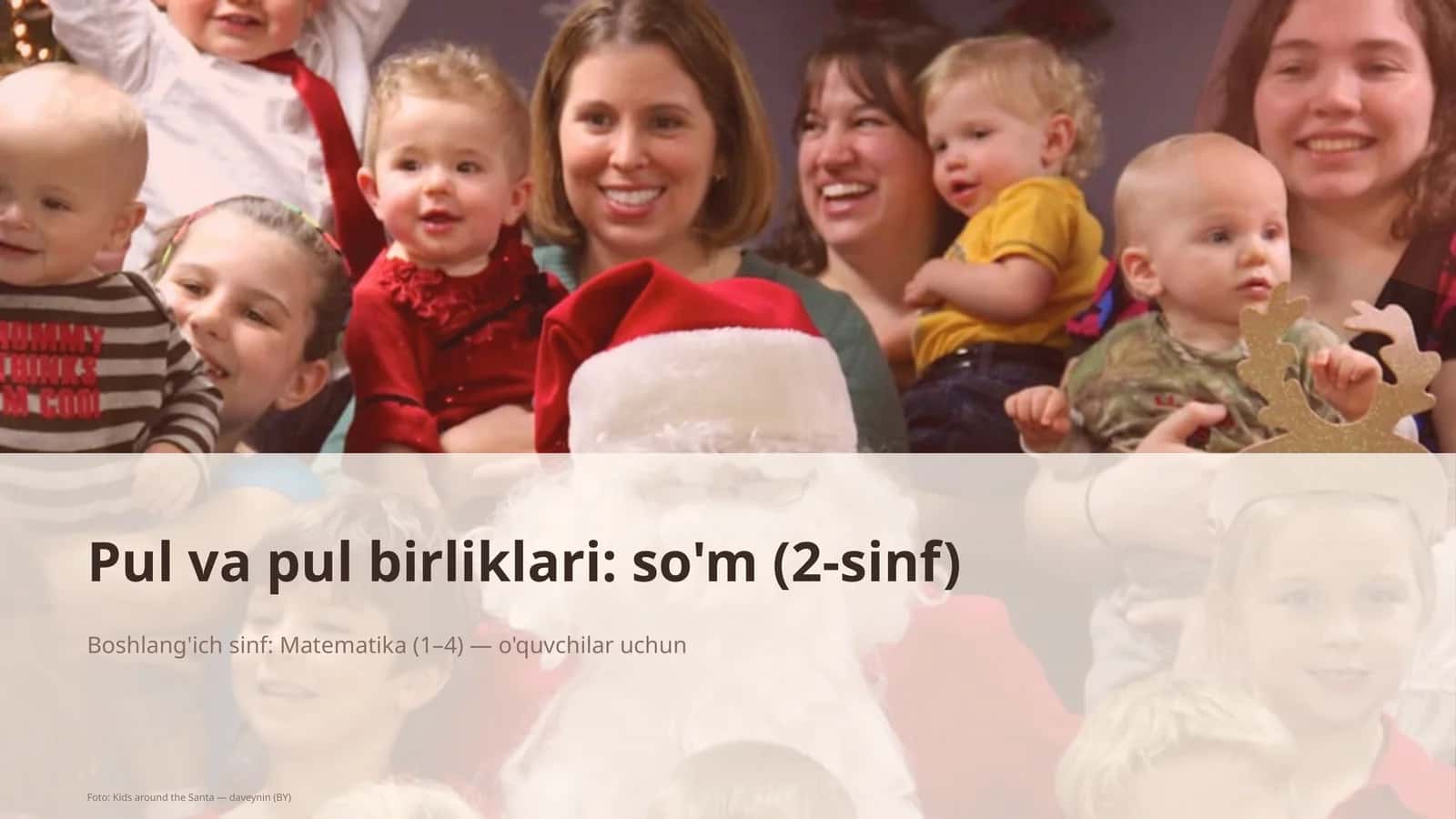 Pul va pul birliklari: so'm (2-sinf) 1