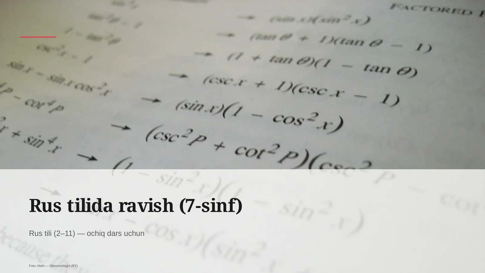 Rus tilida ravish (7-sinf) 1