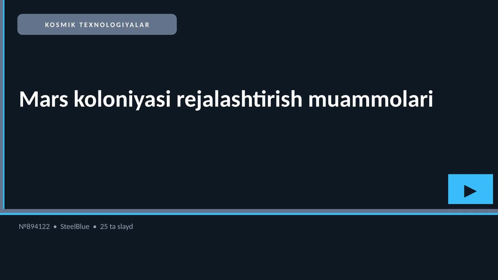 Mars koloniyasi rejalashtirish muammolari 1
