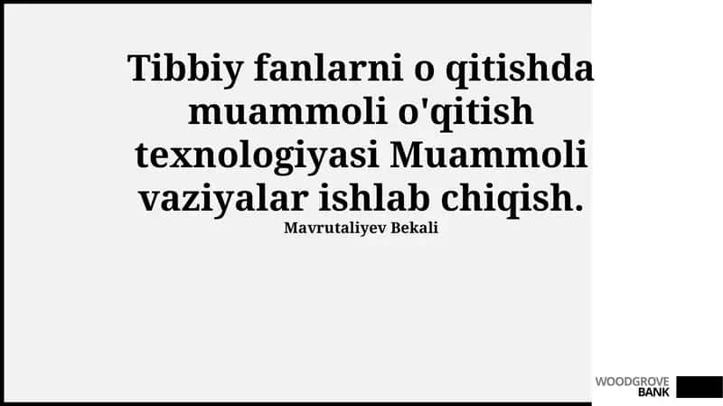 Muammoli vaziyatlar ishlab chiqish 1