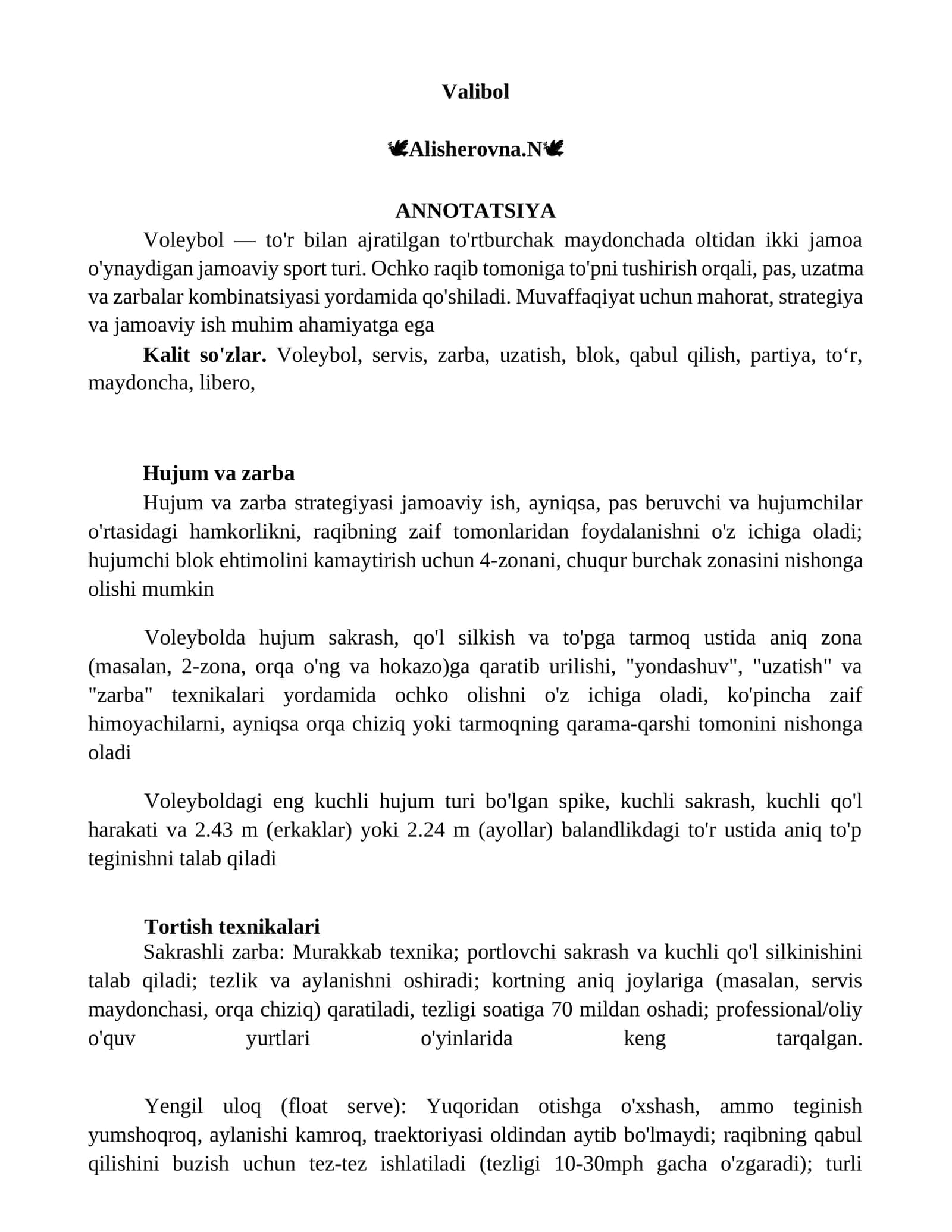 Valibol 1