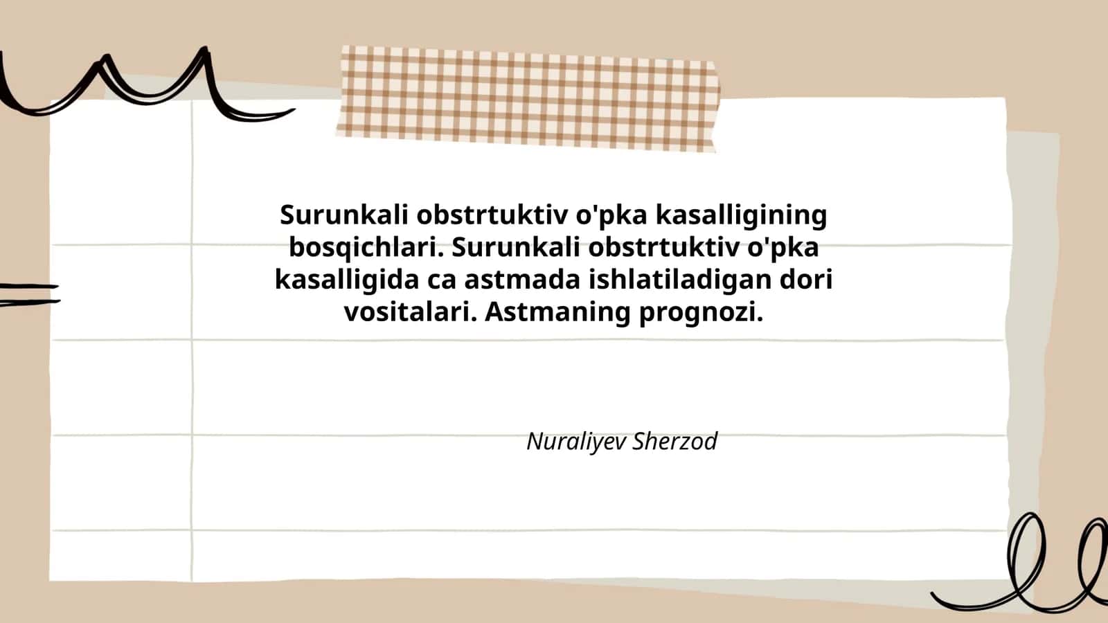 Surunkali obstruktiv o'pka kasalligining bosqichlari 1