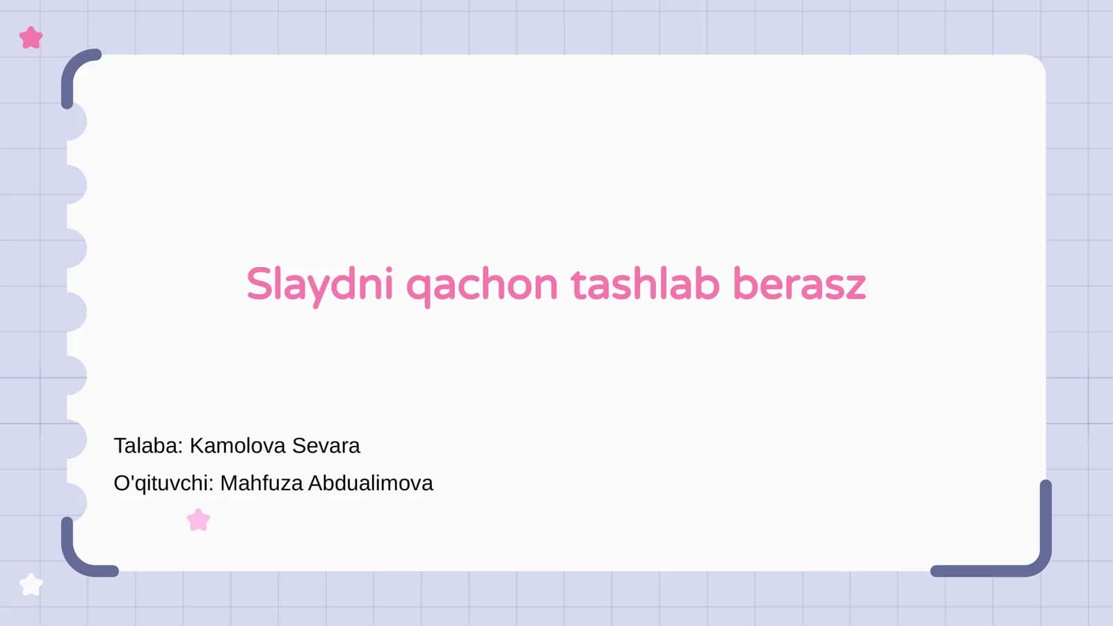 Slaydni qachon tashlab berasz 1