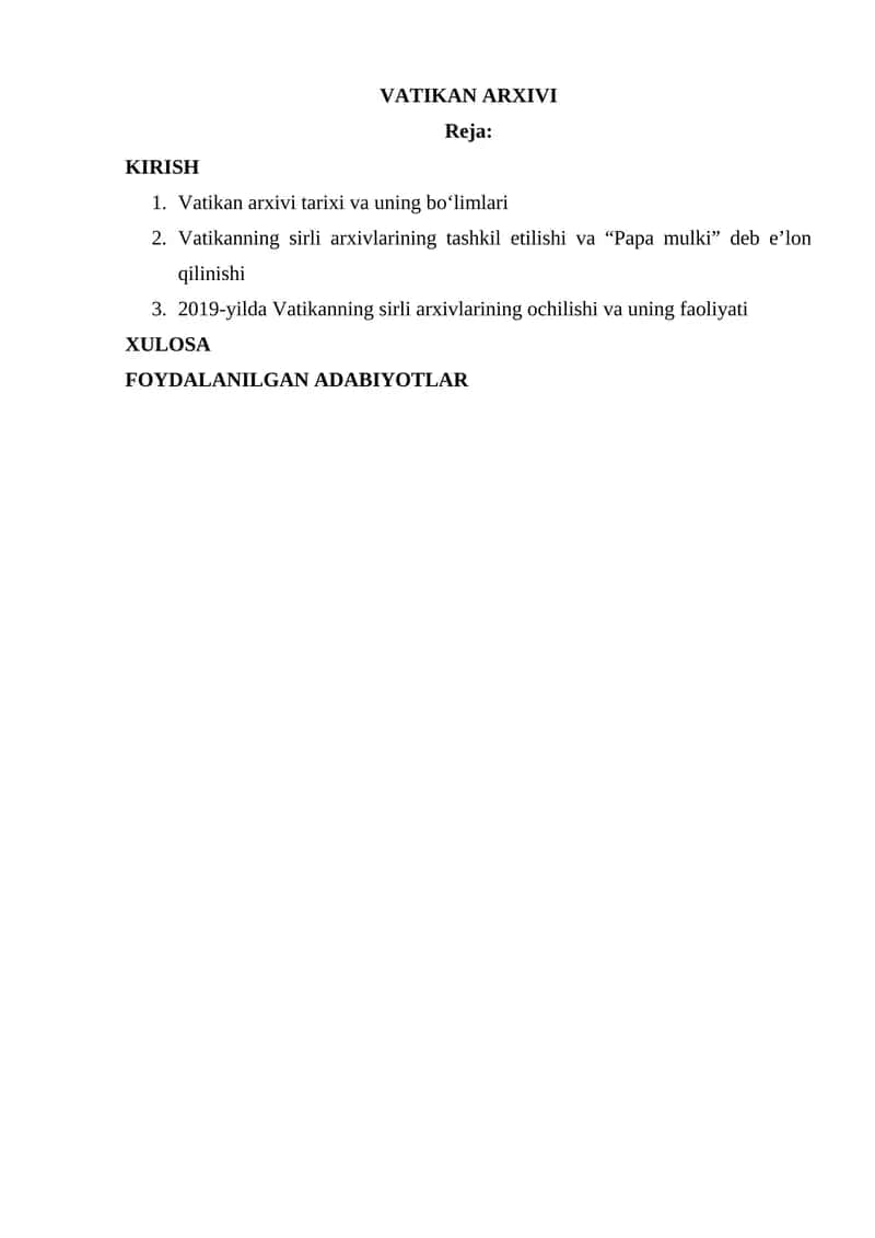 VATIKAN ARXIVI 1