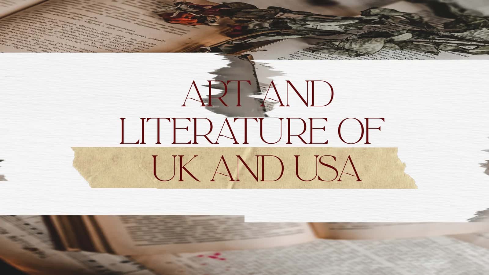 ART AND LITERATURE OF UK AND USA PLAN 1