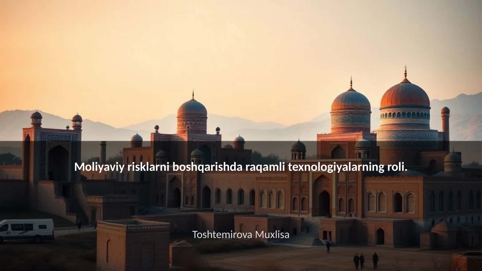 Moliyaviy risklarni boshqarishda raqamli texnologiyalarning roli 1
