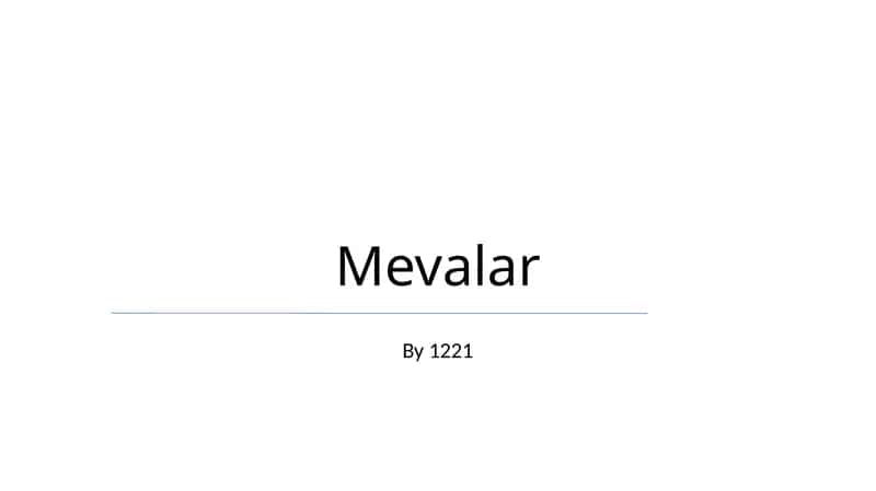 Mevalar 1