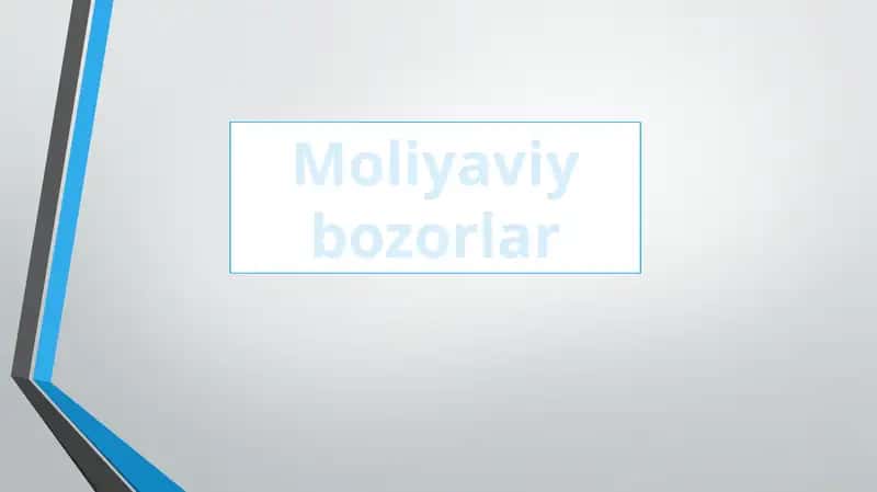 Moliyaviybozorlar 1