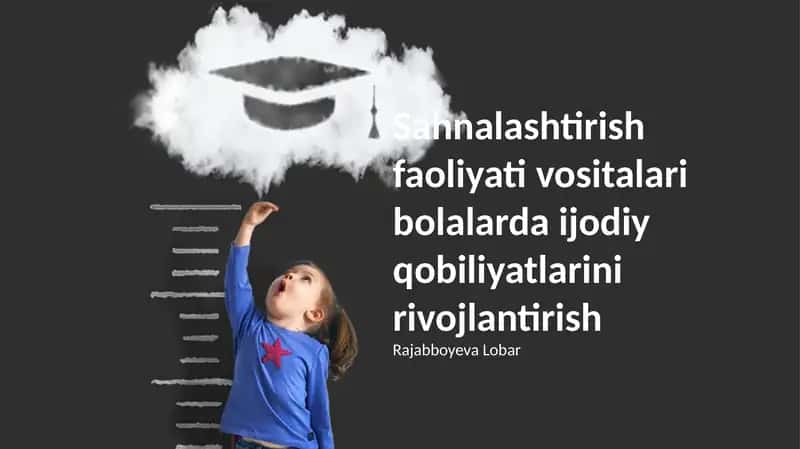 Sahnalashtirish faoliyati vositalari bolalarda ijodiy qobiliyatlarini rivojlantirish 1