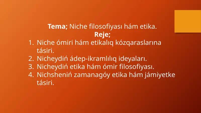 Fridrix Niche filosofiyası 1