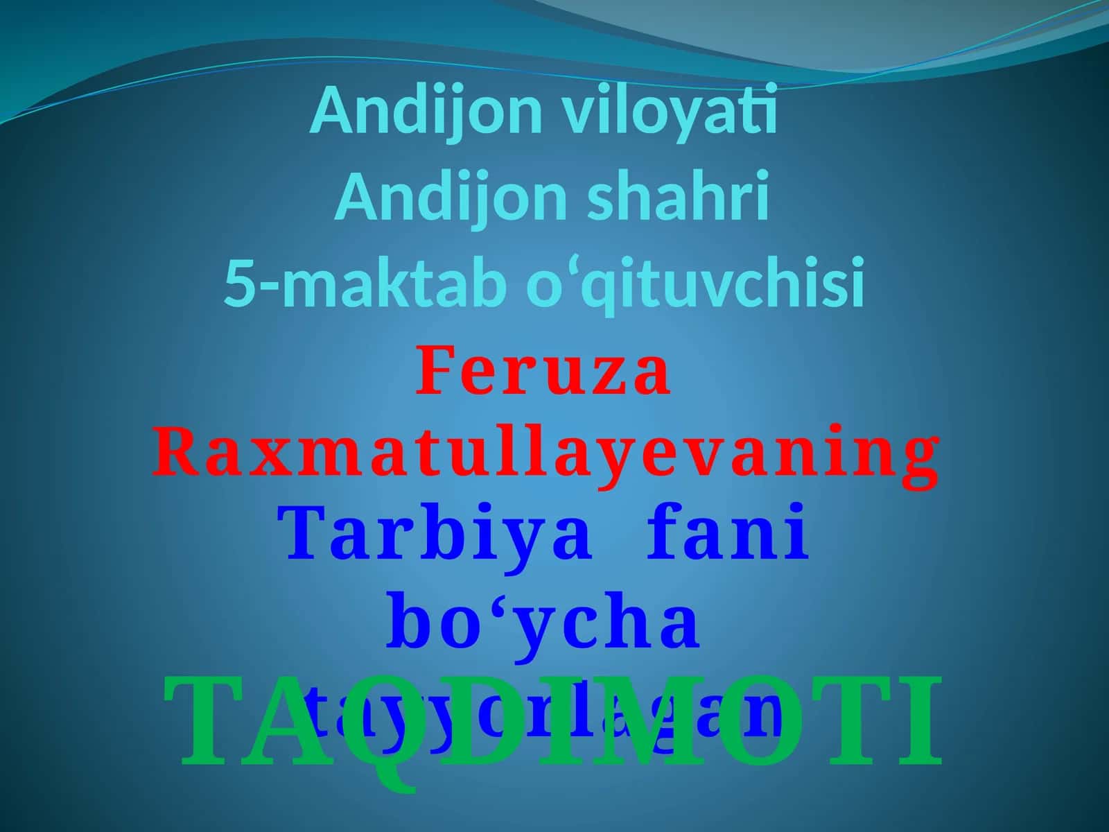IFTIXORIMSAN-JANNATMAKON O‘ZBEKISTON 1