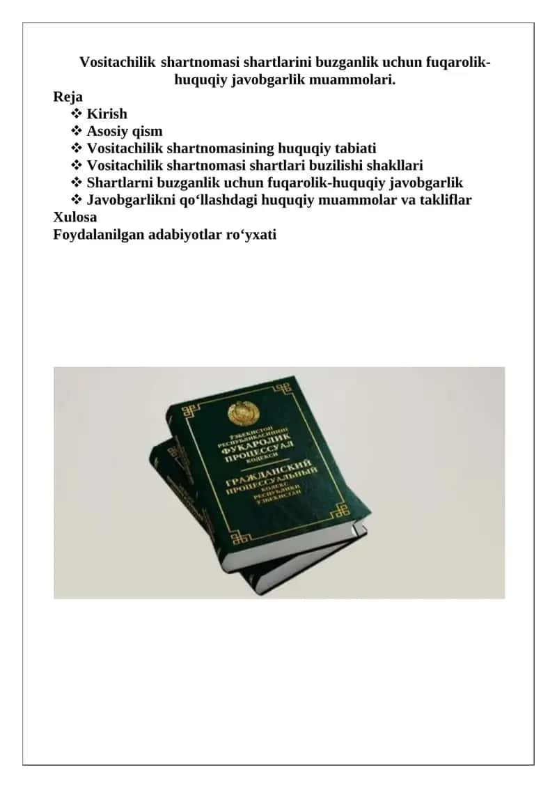 Vositachilik shartnomasi 1