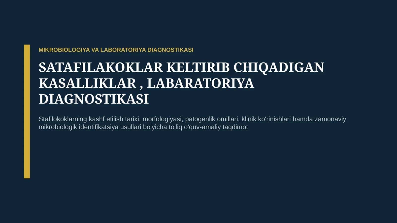 MIKROBIOLOGIYA VA LABORATORIYA DIAGNOSTIKASI 1