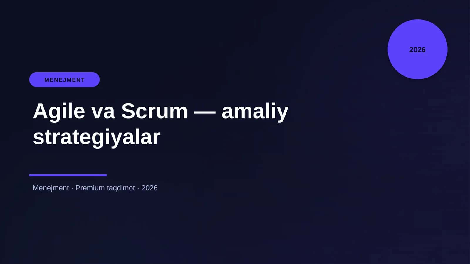Agile va Scrum — amaliy strategiyalar 1