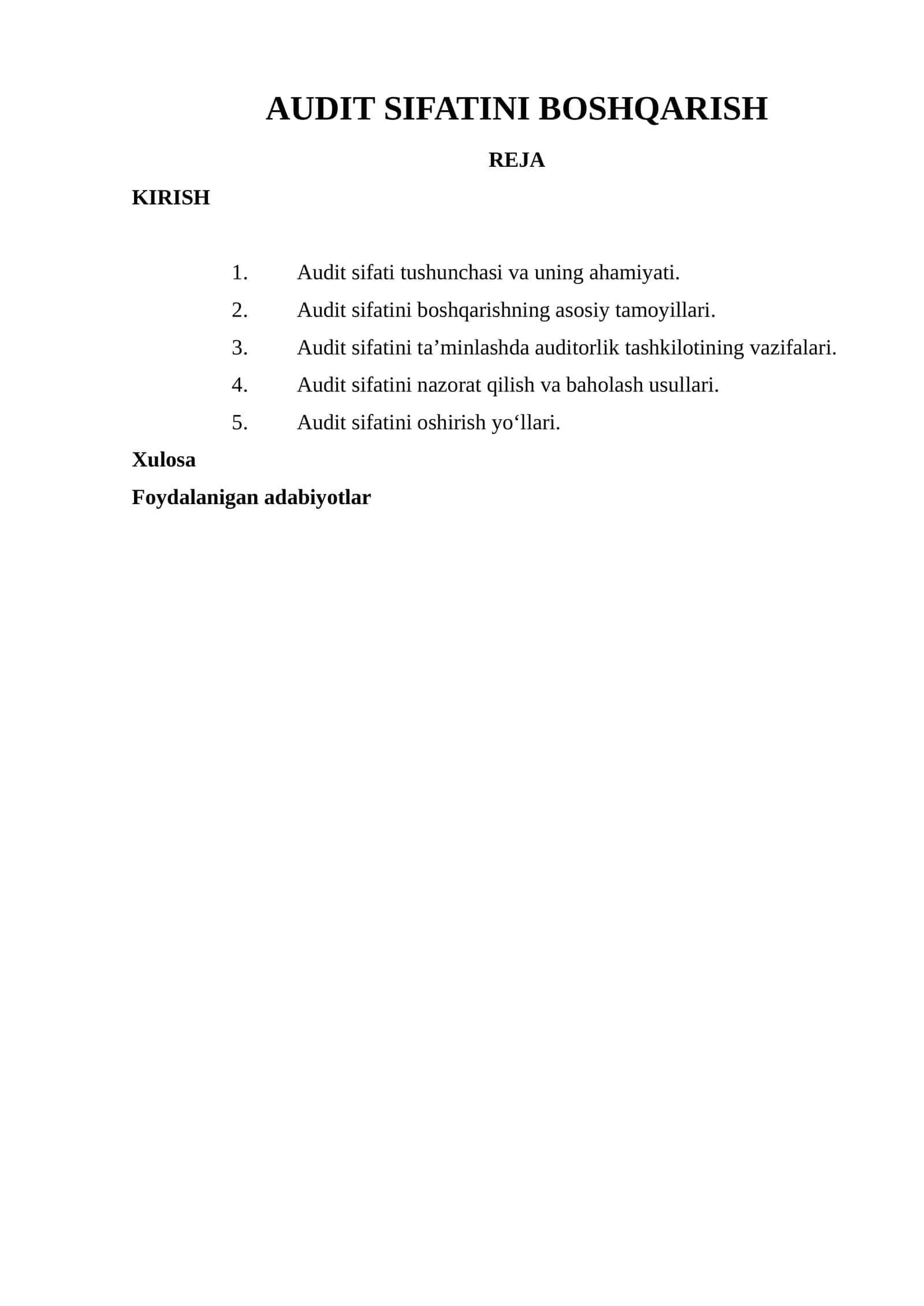 AUDIT SIFATINI BOSHQARISH 1