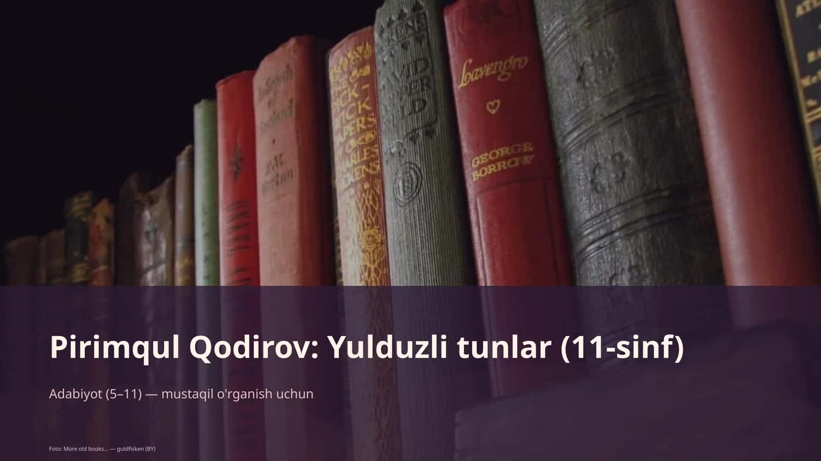 Pirimqul Qodirov: Yulduzli tunlar (11-sinf) 1