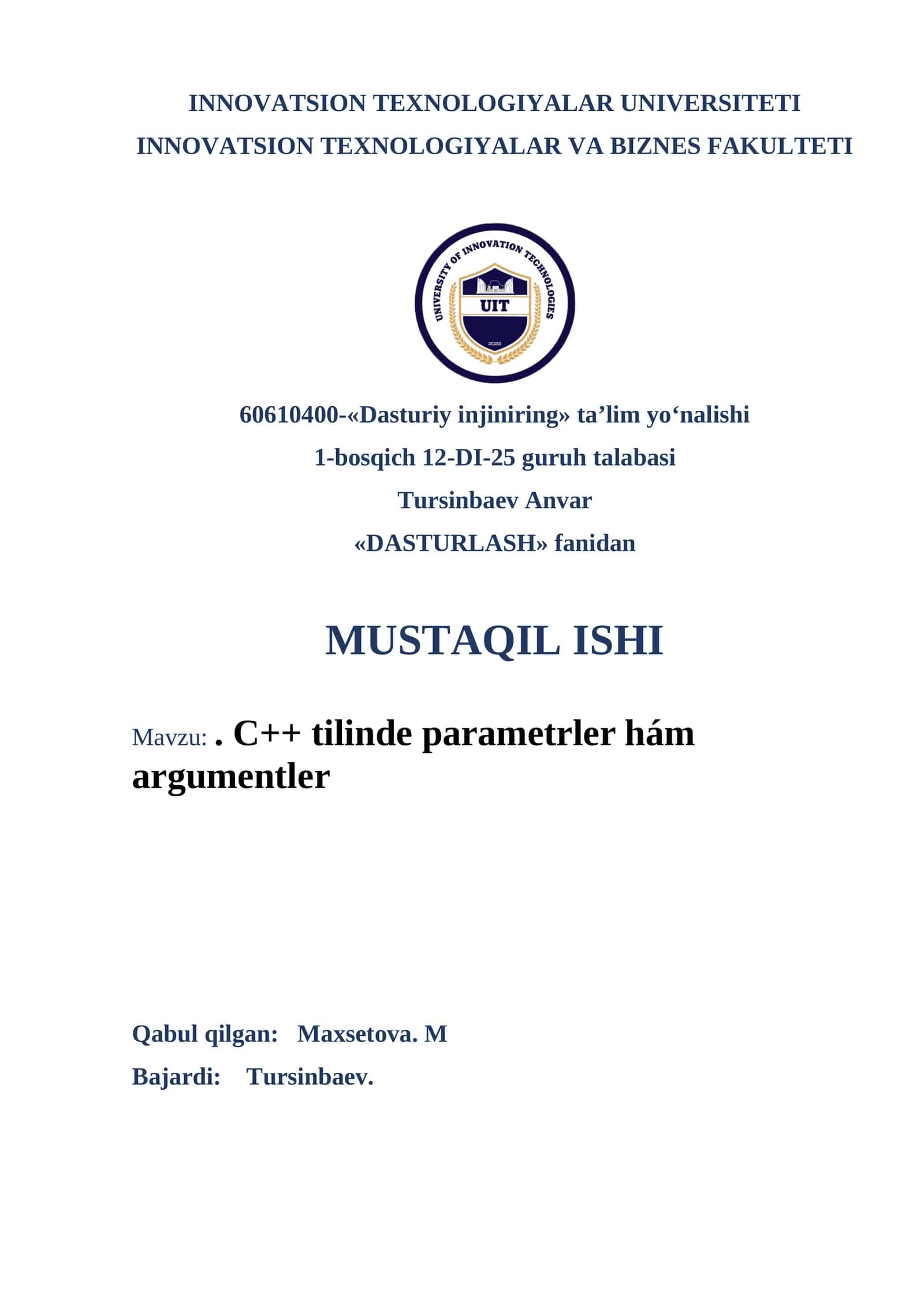 C++ tilinde parametrler hám argumentler 1