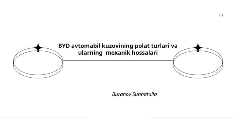 BYD avtomabil kuzovining polat turlari va ularning mexanik hossalari 1