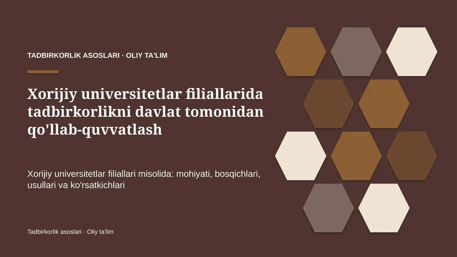 xorijiy universitetlar filiallarida tadbirkorlikni davlat tomonidan qo'llab quvvatlash 2547 1