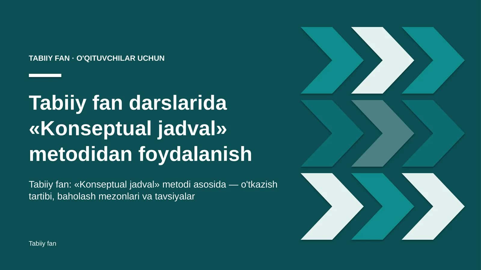 tabiiy fan darslarida konseptual jadval metodidan foydalanish 9594 1