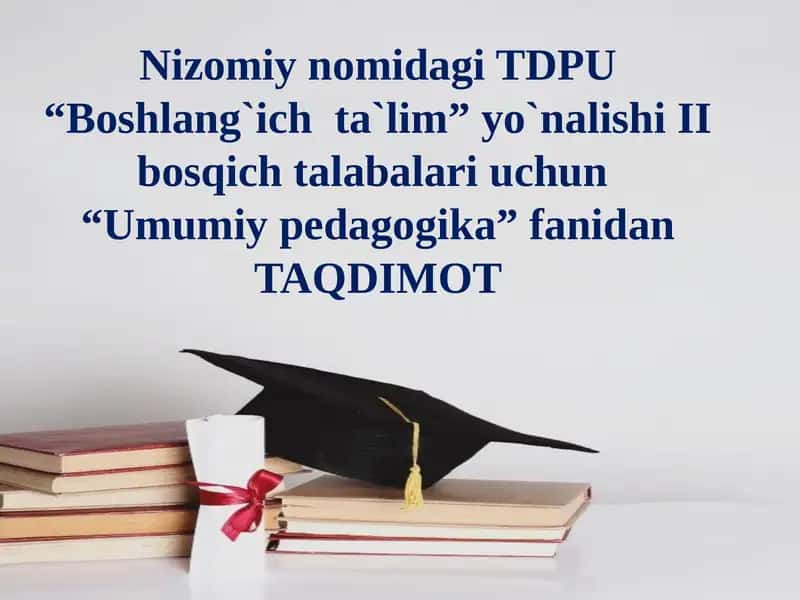 pedagogikanung maqsadi va vazifalari 1