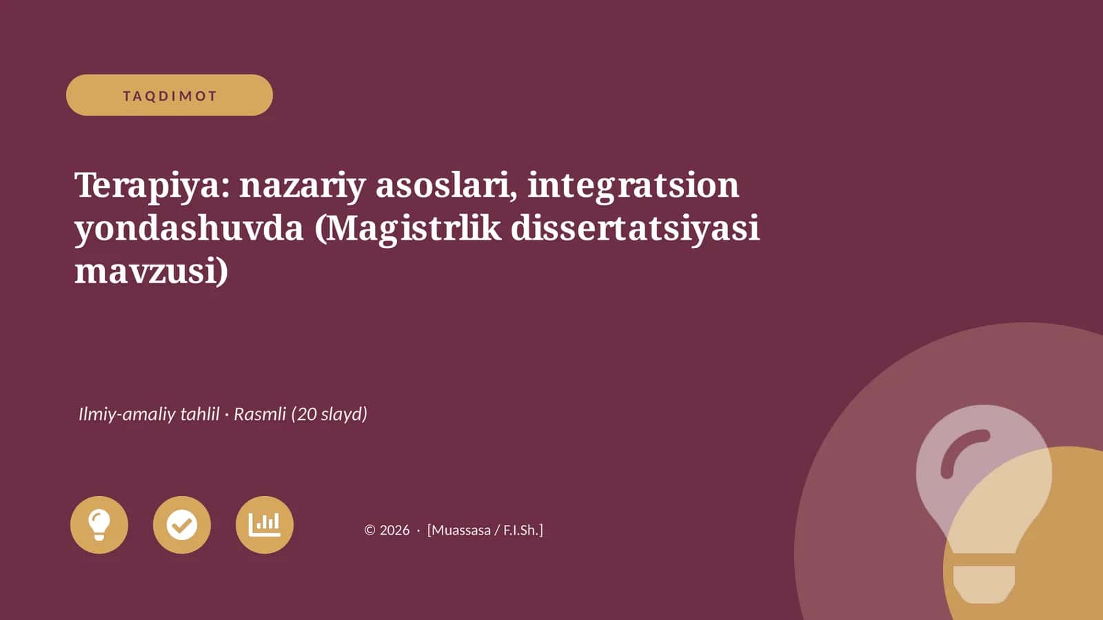 Terapiya: nazariy asoslari, integratsion yondashuvda 1