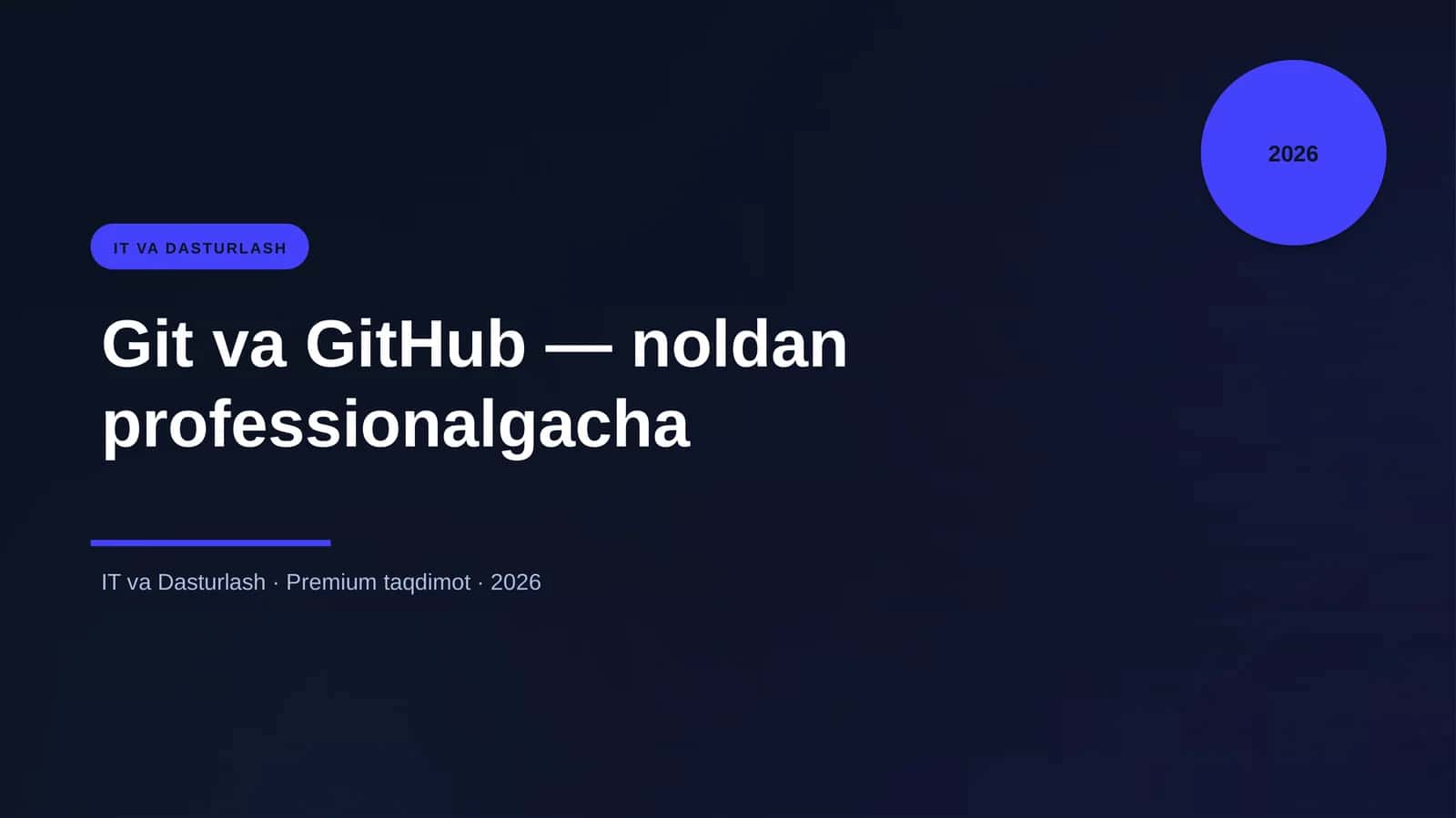 Git va GitHub — noldan professionalgacha 1