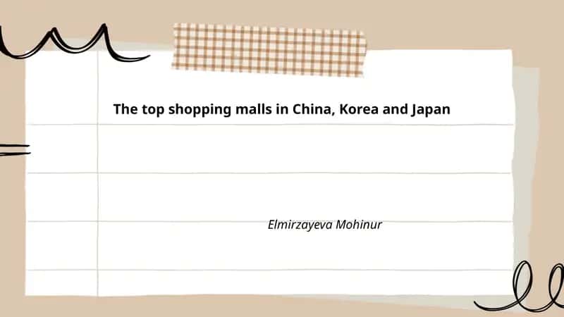 Shopping Mall Culture in East Asia 1