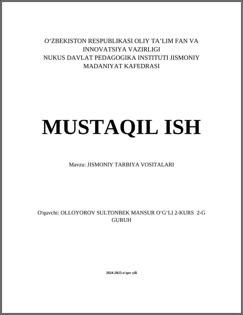 JISMONIY TARBIYA VOSITALARI 1