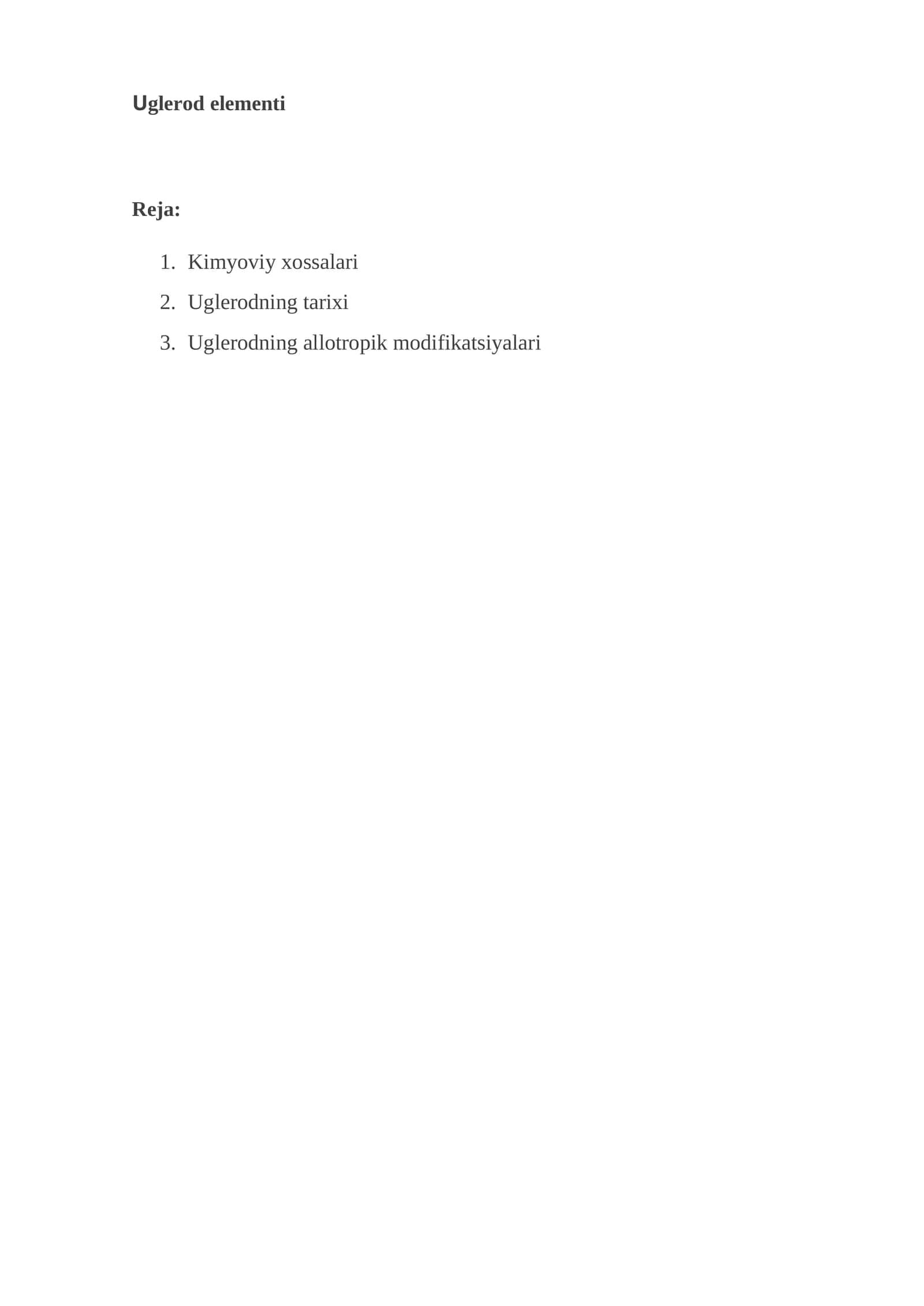 Uglerod elementi 1
