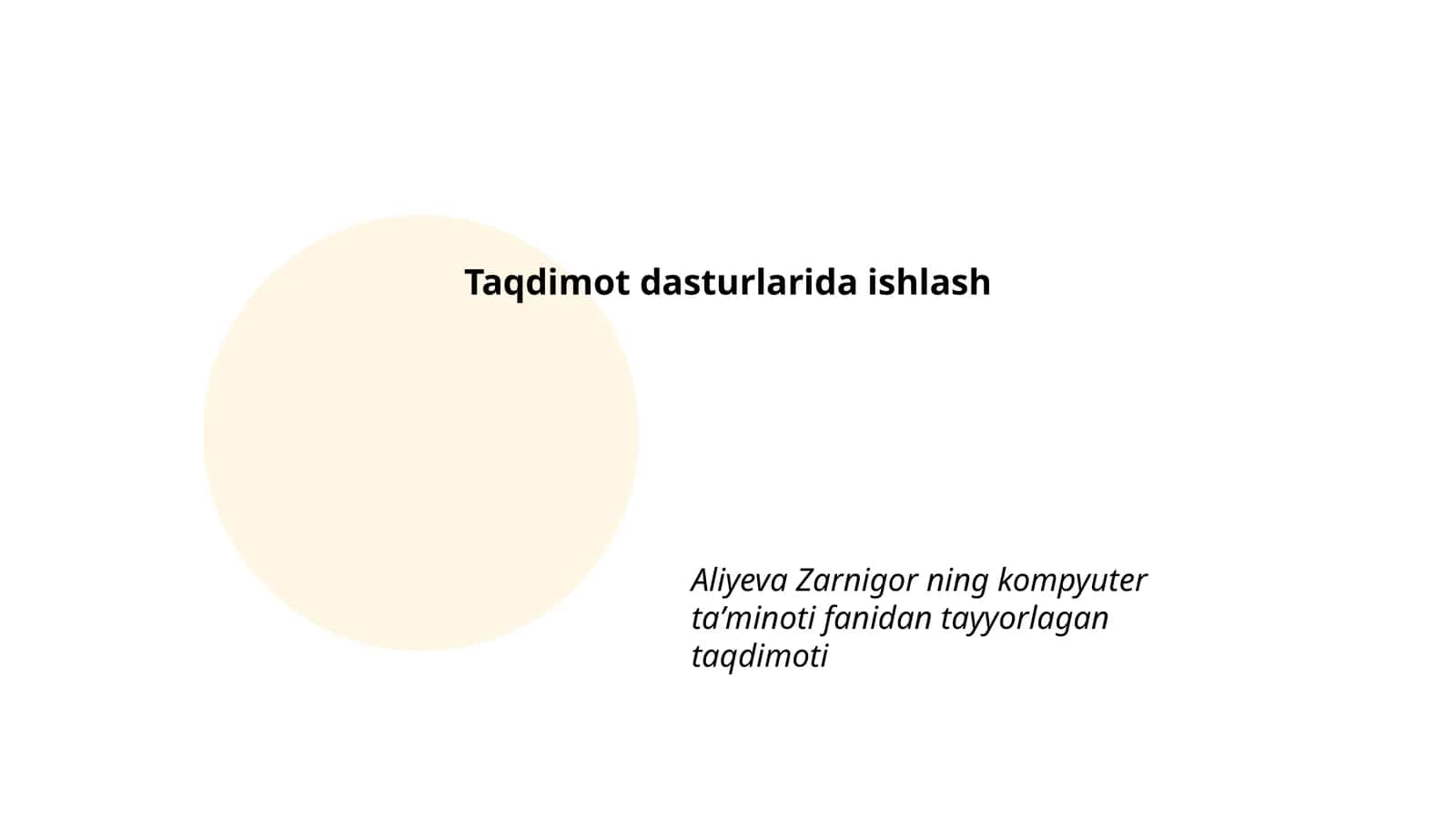 Taqdimot dasturlari 1