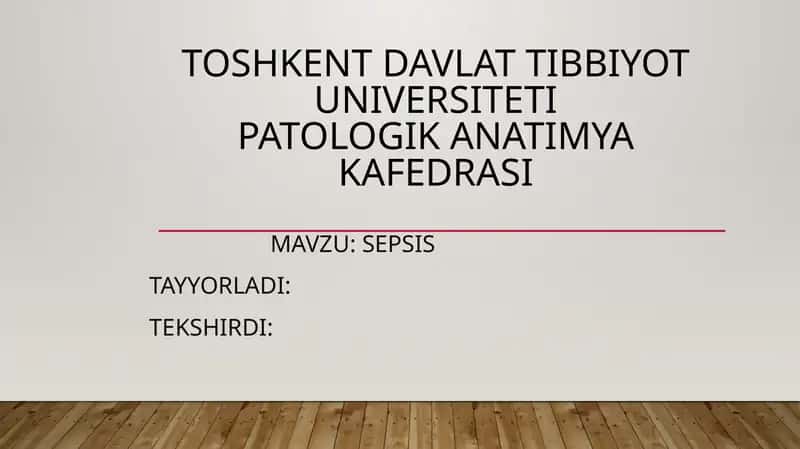 Sepsis 1