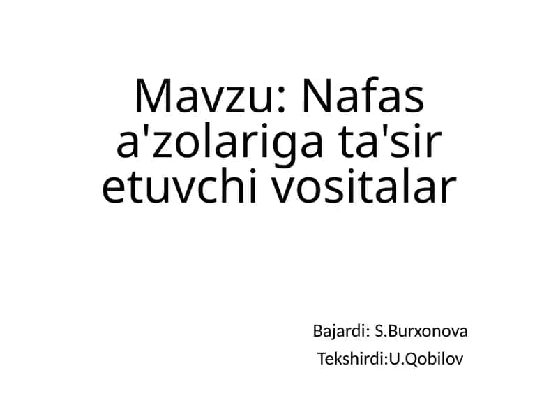 Nafasa'zolarigata'siretuvchivositalar 1