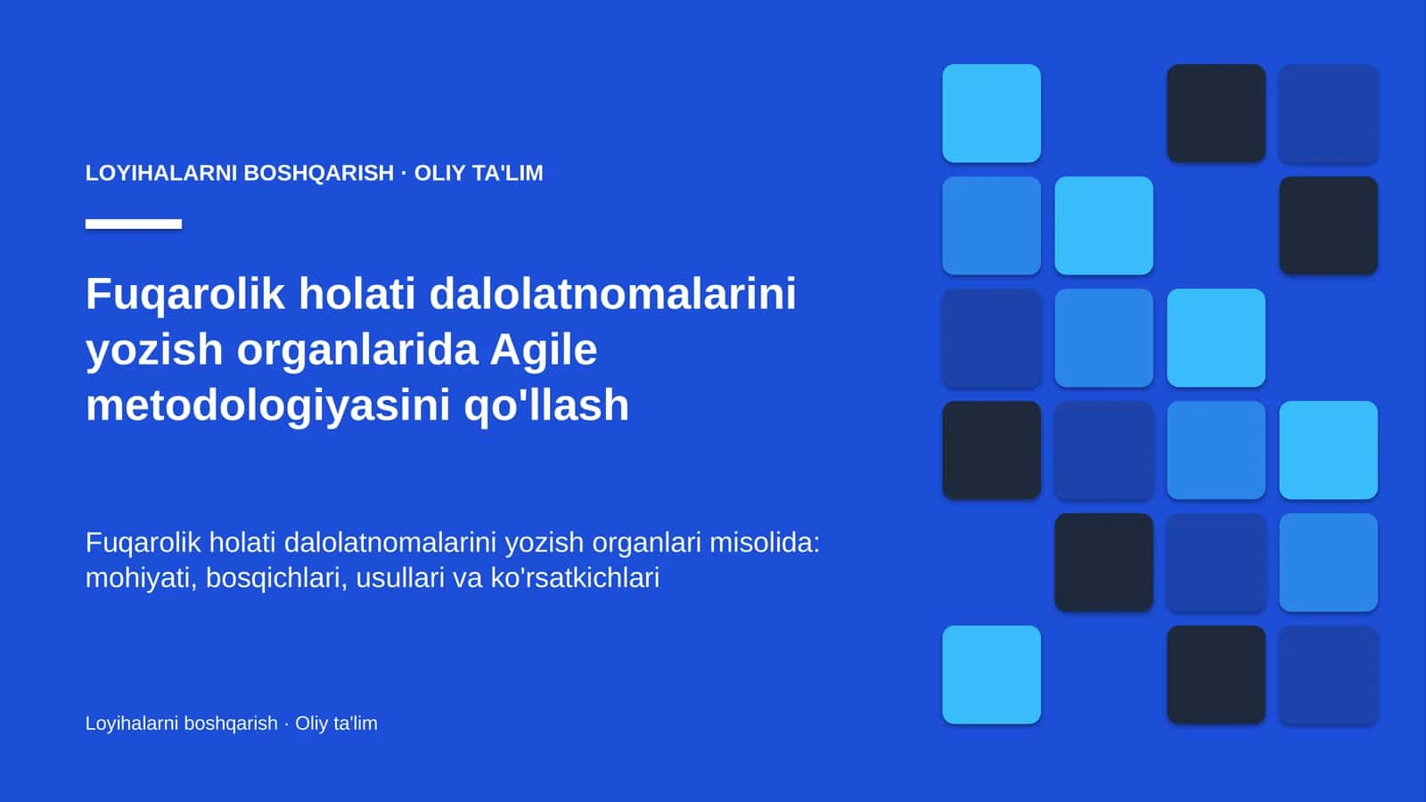 fuqarolik holati dalolatnomalarini yozish organlarida agile metodologiyasini qo'llash 4112 1
