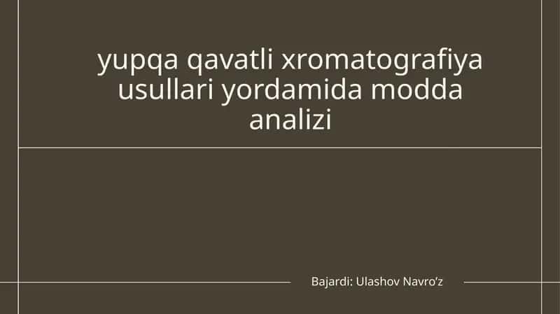 Xromatografiya 1
