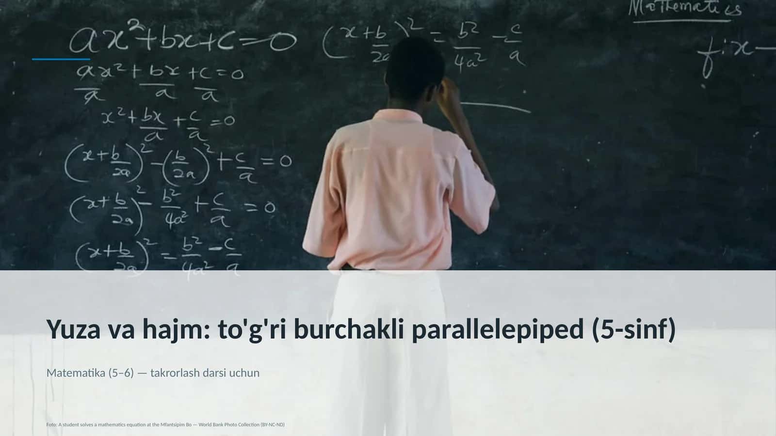 Matematika (5–6) — takrorlash darsi uchun 1
