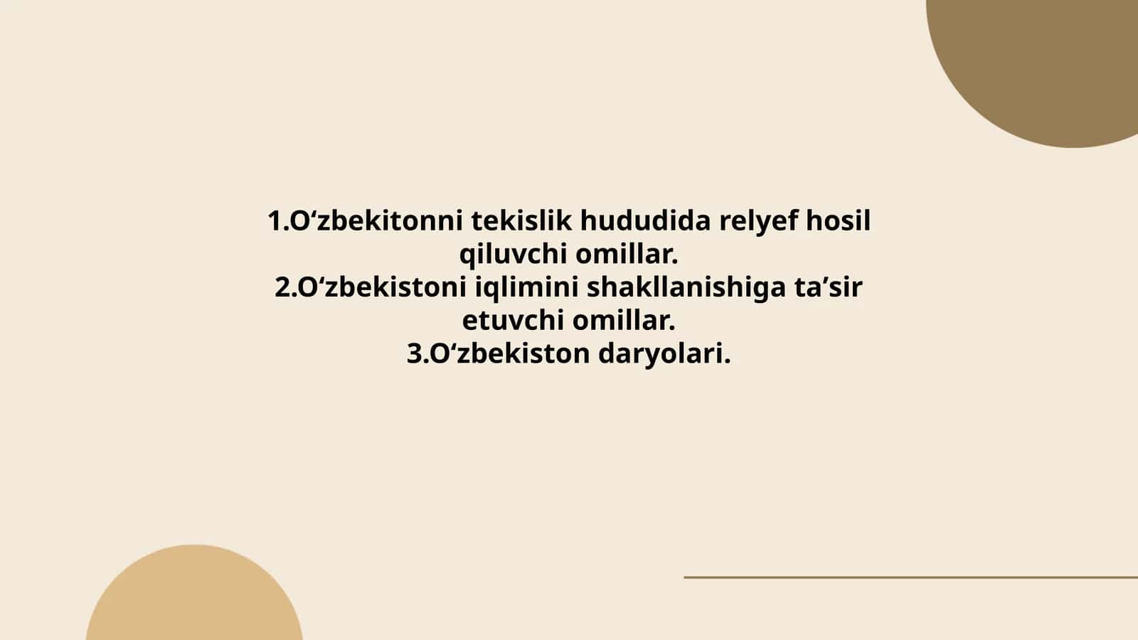 Tekislik hududida geologik tarkib va yotqizilish omillari 1