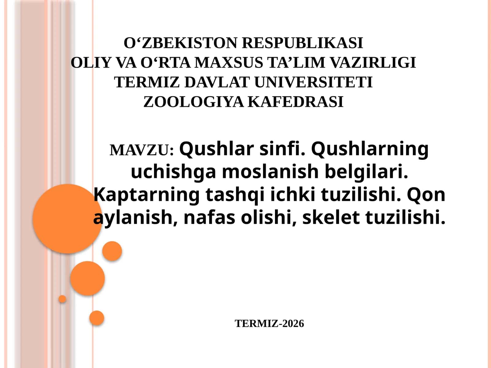 Qushlarsinfi.Qushlarninguchishgamoslanishbelgilari.Kaptarningtashqiichkituzilishi.Qonaylanish,nafasolishi,skelettuzilishi 1