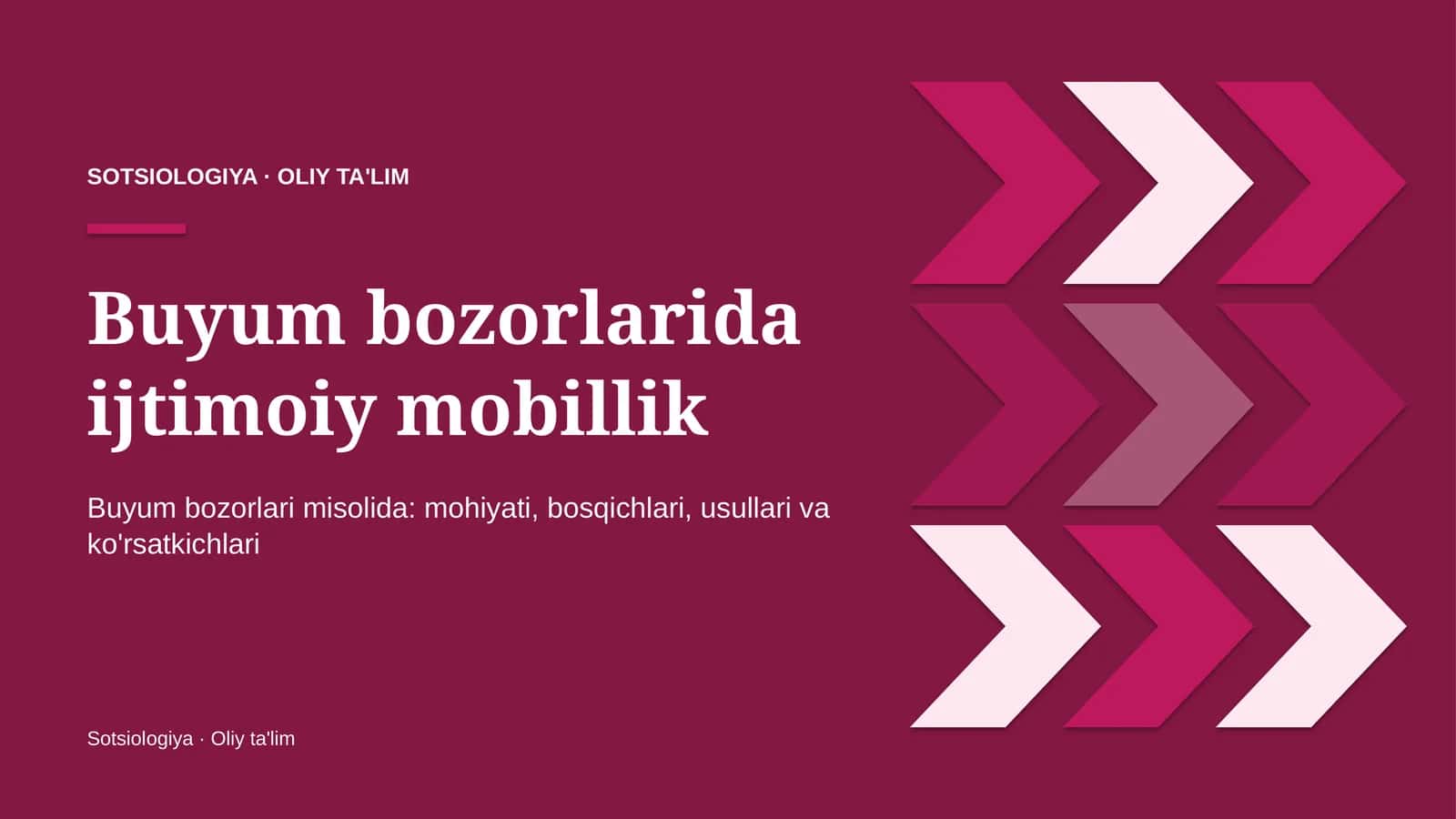 Buyum bozorlarida ijtimoiy mobillik 1