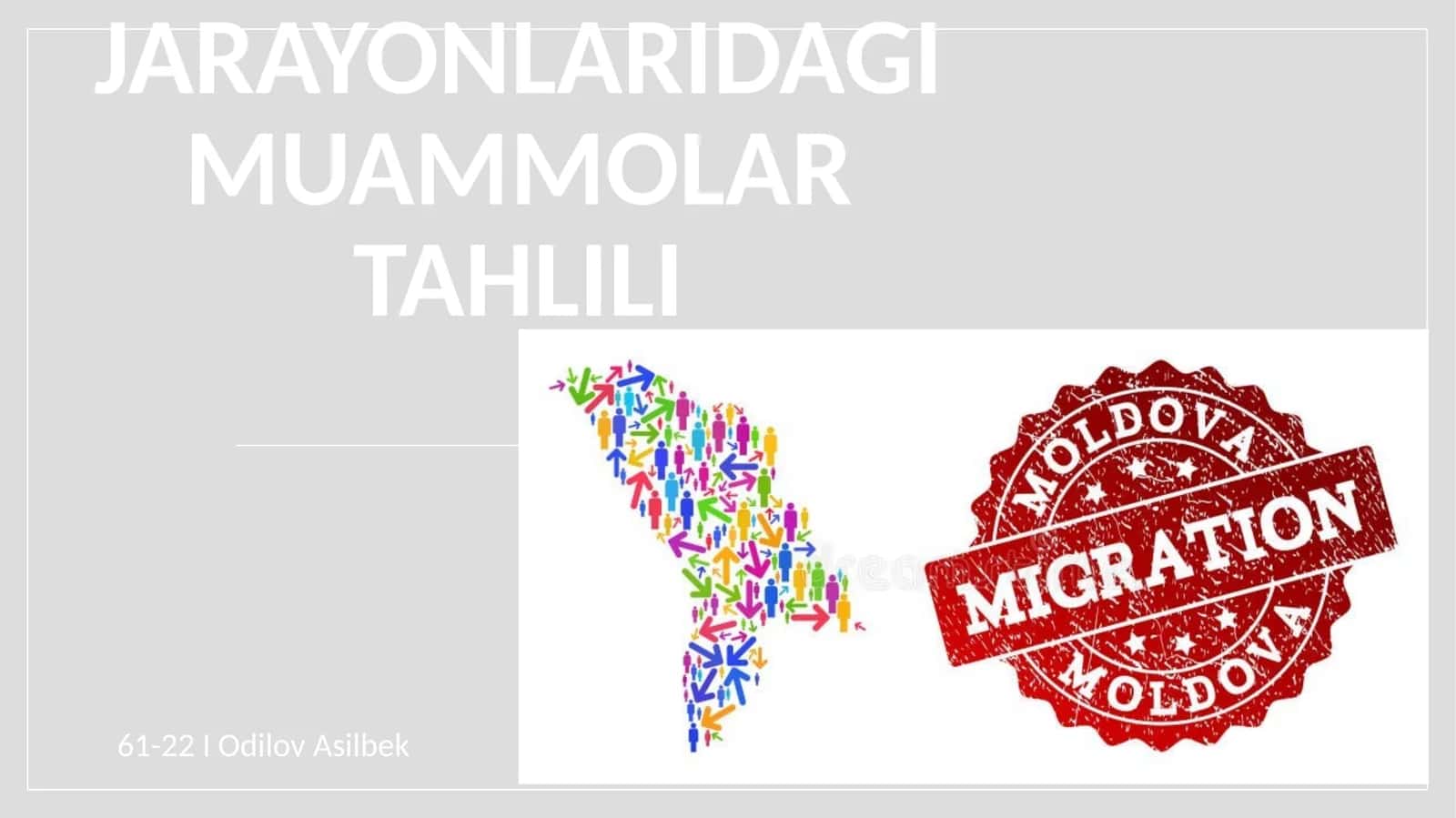 Moldova misolida ishchi kuchi migratsiyasi va migratsiya jarayonlaridagi muammolar tahlili 1