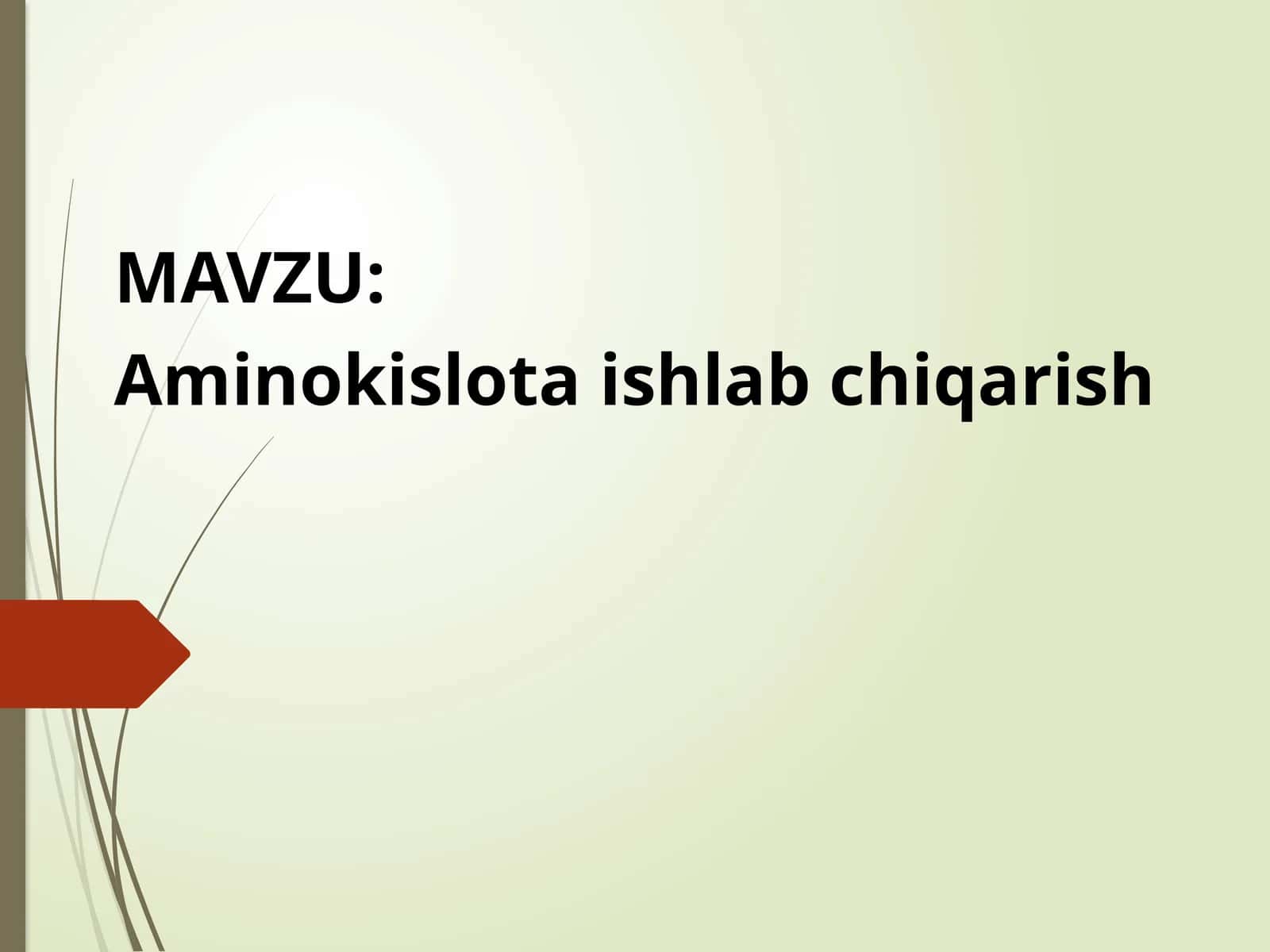 Aminokislota ishlab chiqarish 1