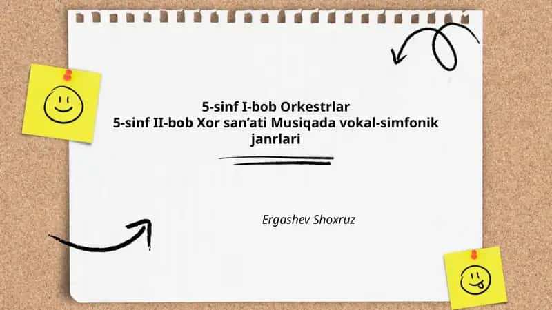 5-sinf I-bob Orkestrlar 1