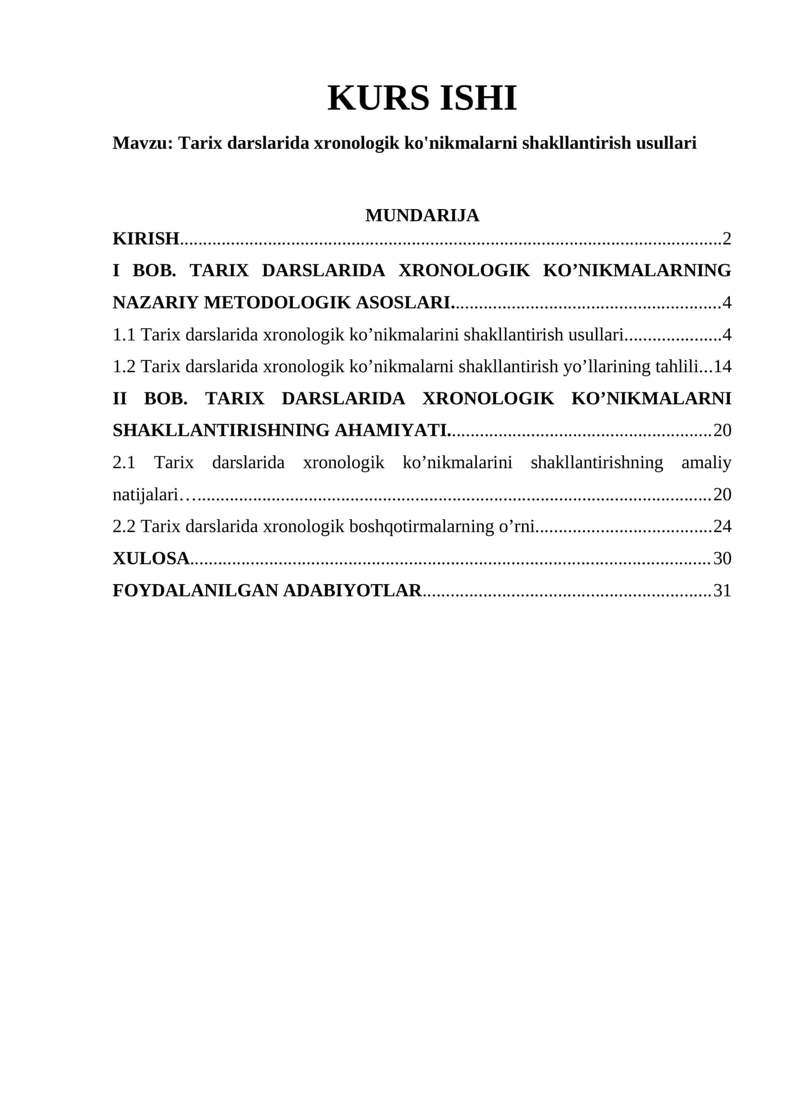 Tarix darslarida xronologik ko'nikmalarni shakllantirish usullari 1
