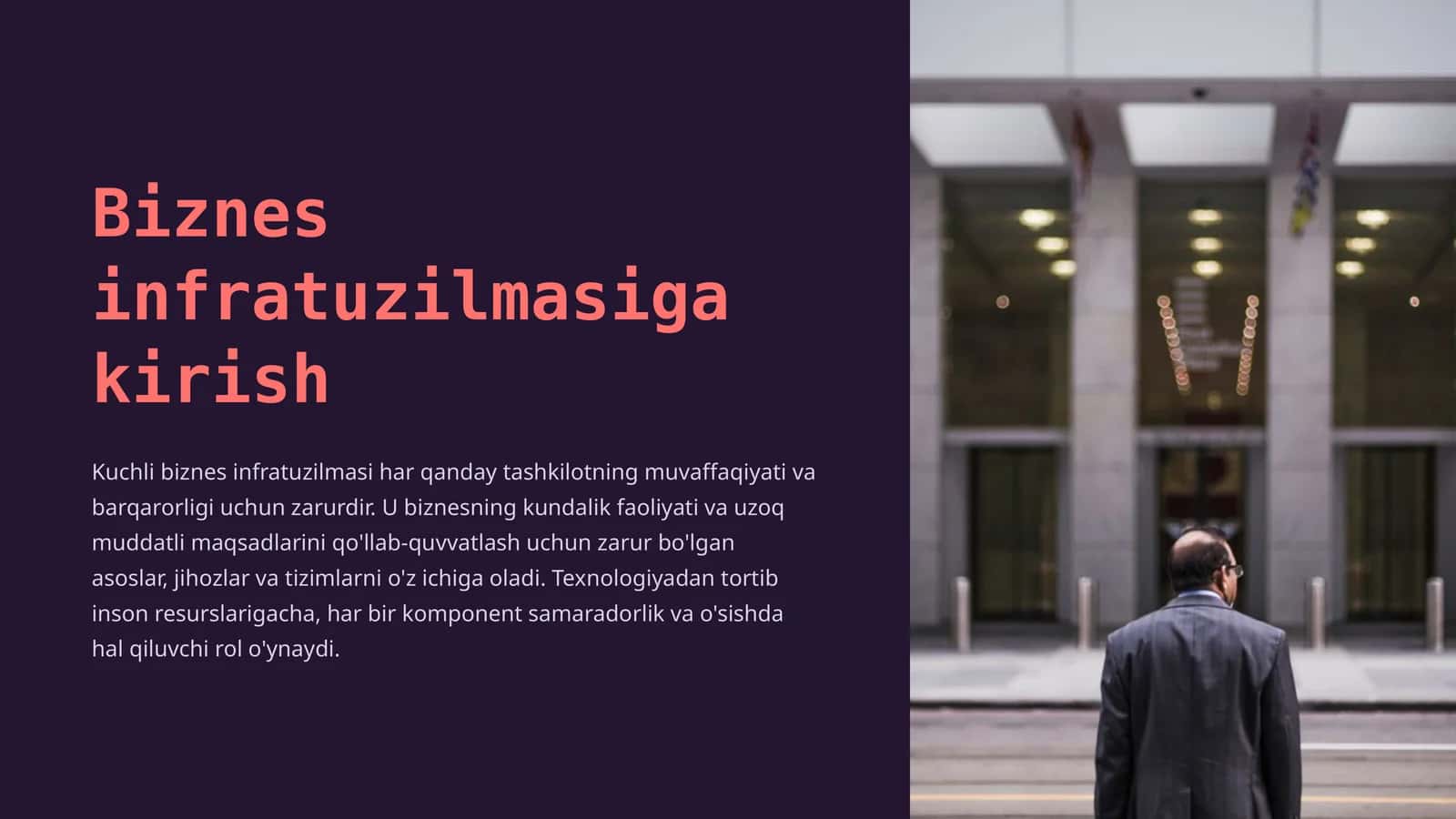 Biznes infratuzilmasiga kirish 1