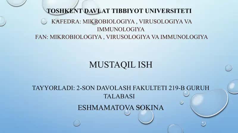 Bakteriyalar klassifikatsiyasi, toksonomiyasi 1