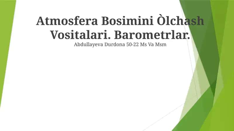 Barometrlar 1