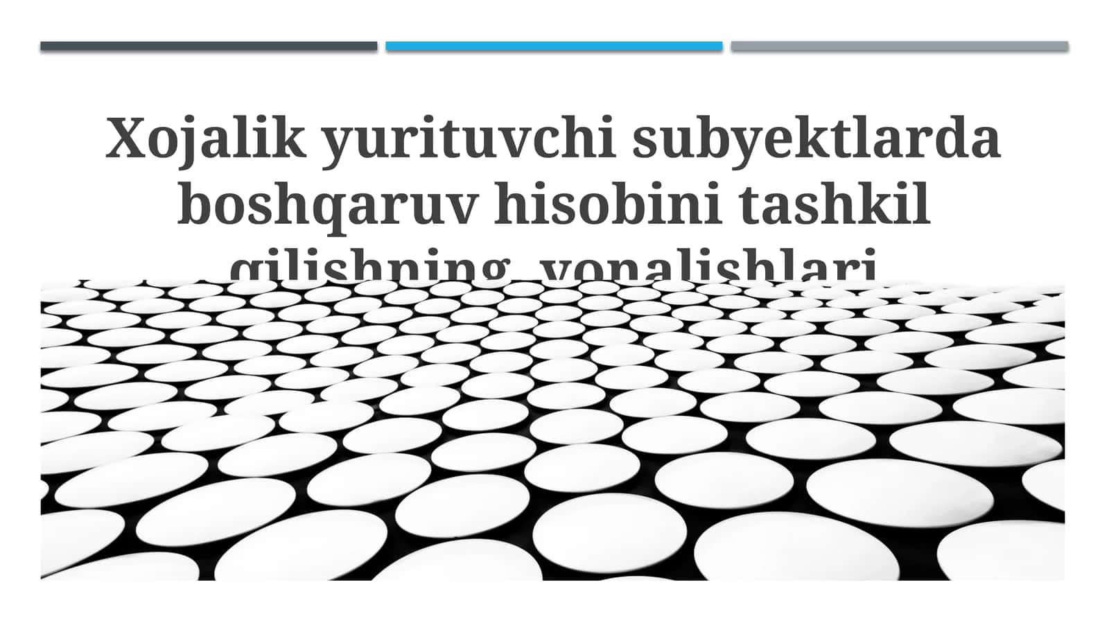 Xojalik yurituvchi subyektlarda boshqaruv hisobini tashkil qilishning yonalishlari 1
