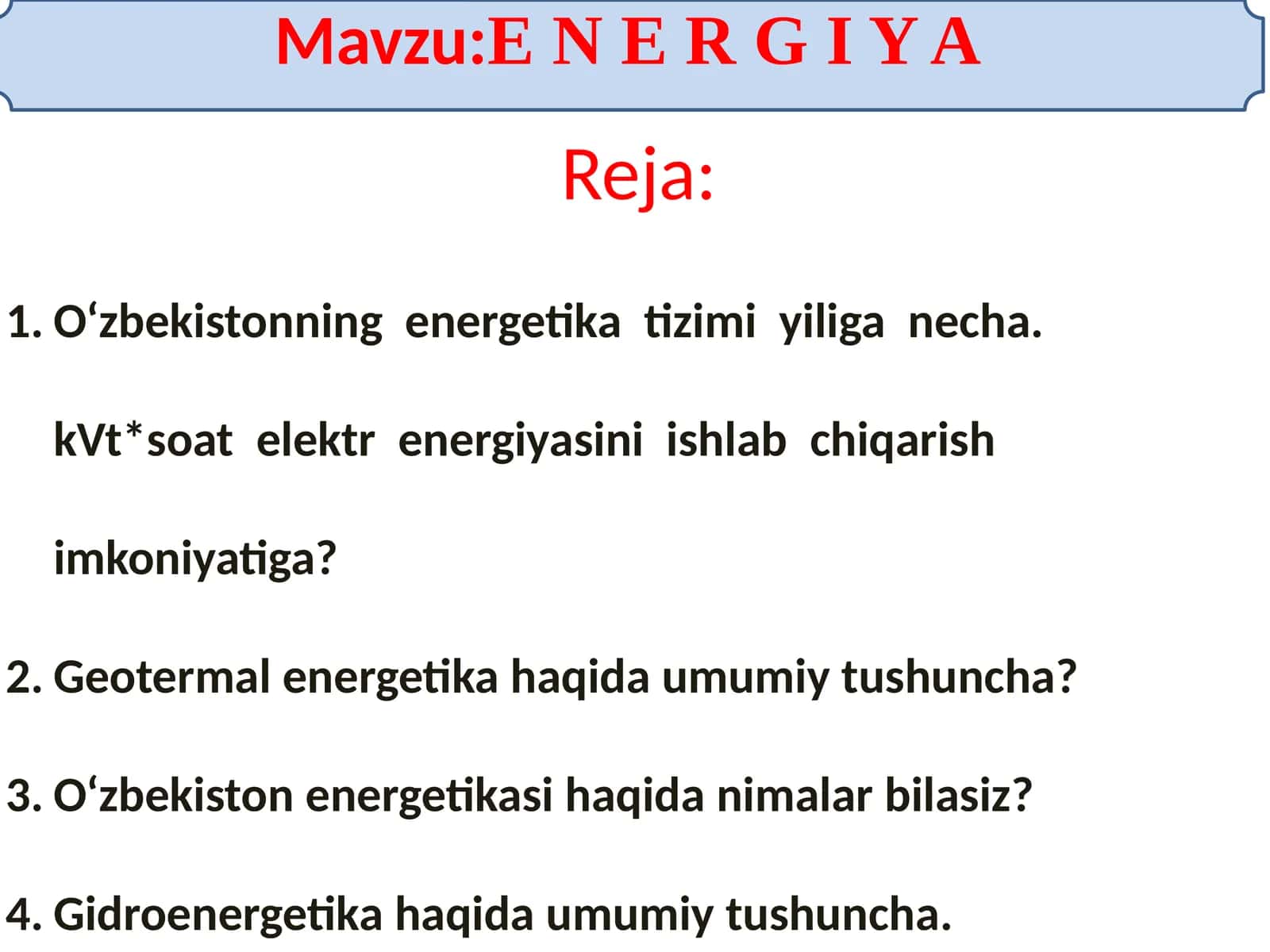 EN E R G I Y A 1