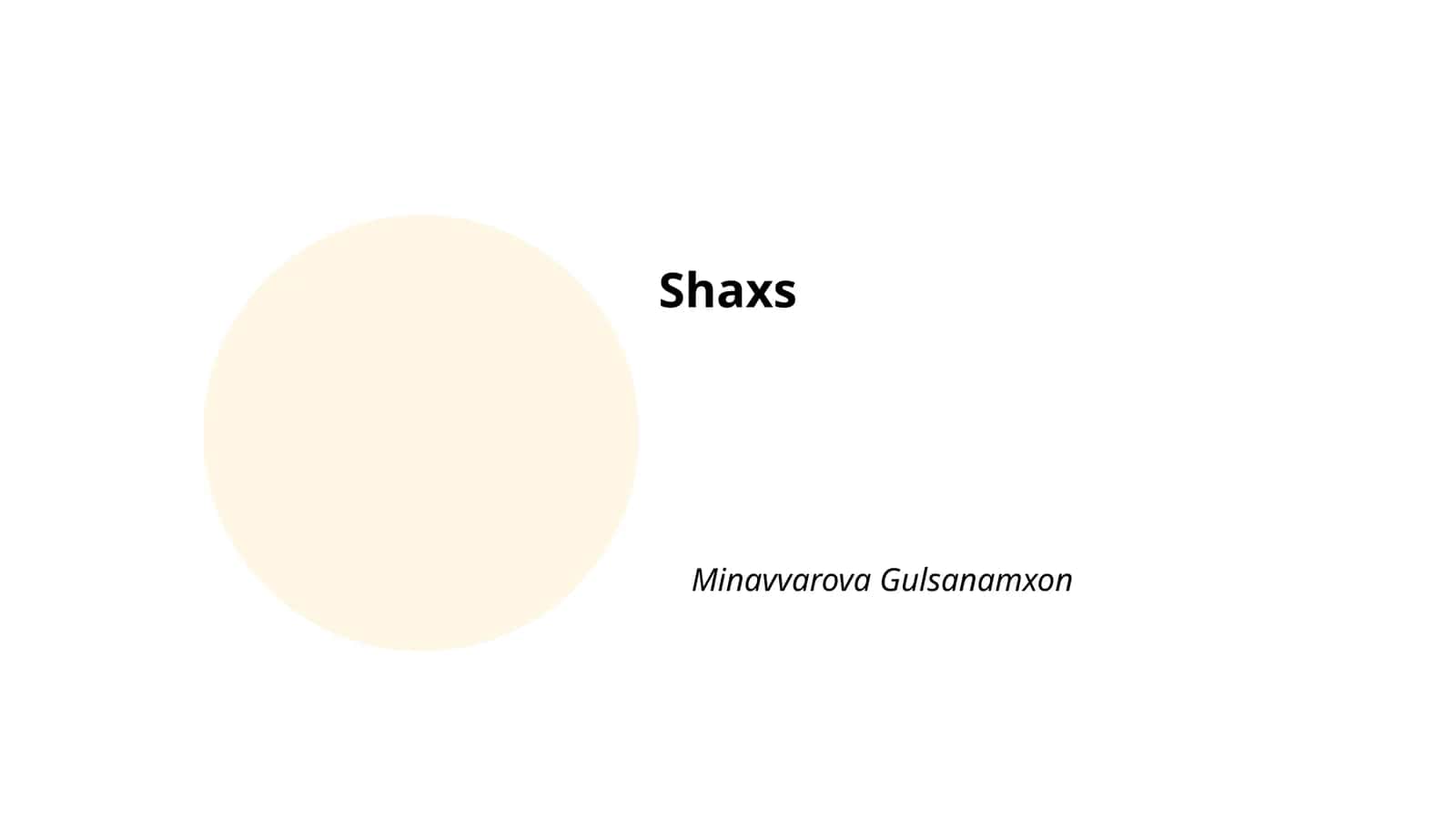 Shaxsning rivojlanishi 1