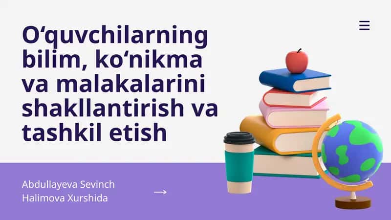 Bilim, ko‘nikma va malakalarini shakllantirish va tashkil etish 1